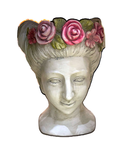 PolyResin Lady Goddess Greek Style Pot Garden Indoor Outdoor Plant Deco 30 cm H