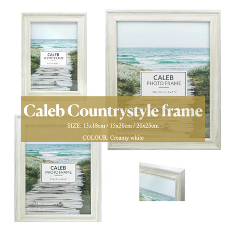 Caleb Wooden Country Style Picture Photo Frame 13x18 15x20 25cm in Cream White Home Decor