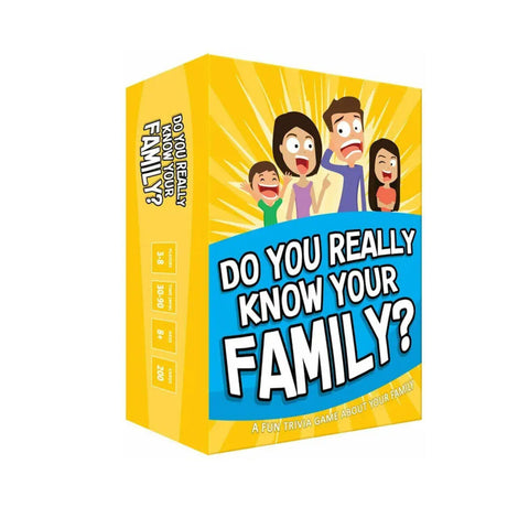 Card Game Board "Do You Really Know You Family" Party Family Game