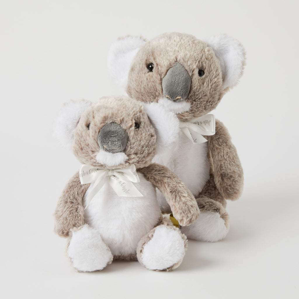 Jiggle and Giggle Soft Toy Floppy Plush The Koala Family in Grey 2 Size