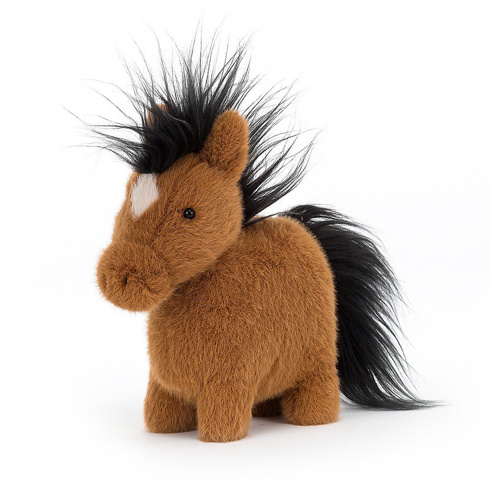 Jellycat Clip Clop Bay Pony in Brown 15 x 7 cm