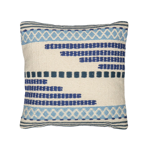 Amalfi TONKA 100% Cotton Cushion Home Decor Blue Natural 50 x 50 cm