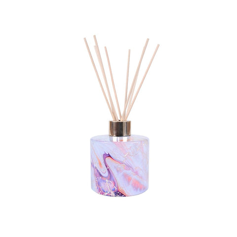 Lily & Mae Reed Diffuser Pink Marble Looking Glass Jar 200 ml Patchouli