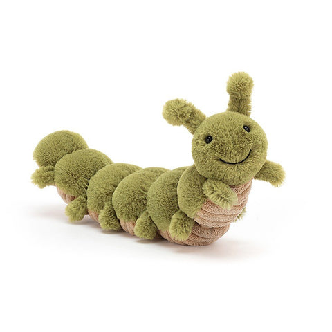 Jellycat Bashful Christopher Caterpillar in Green 15 x 31 cm H