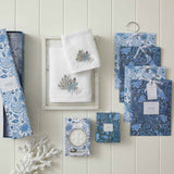 Pilbeam Paisley Scented Drawer Liners 6 Sheets Per Box in Blue Fresh Linen