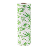 IS GIFT Reusable Bamboo Clean Towel in White Green x 20 Sheets Roll