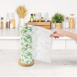 IS GIFT Reusable Bamboo Clean Towel in White Green x 20 Sheets Roll