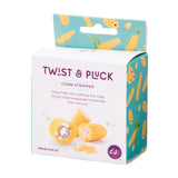 IS GIFT Twist and Pluck Corn Stripper in Yellow 7 x 7 x 5 cm Novelty