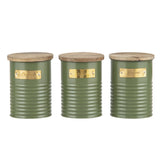 Academy Kitchenware Bread Tin Canisters Jars in Green White Multi Choices