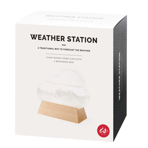 Is Gift Cloud Weather Station in Clear Novelty Gift Table Decor 19.3 CM