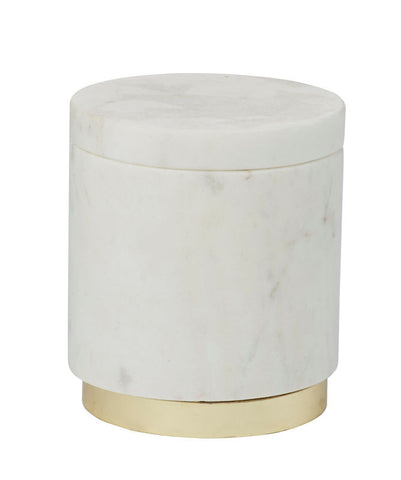 Amalfi Marble Brass Canister 9 x 10 cm