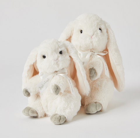 Jiggle and Giggle Soft Toy Floppy Plush The Bunny Rabbit Family in White 2 Size