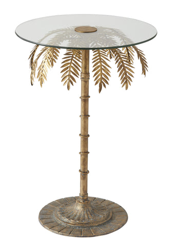 Amalfi "PALM TREE" SIDE TABLE in Gold 43 x 73 cm
