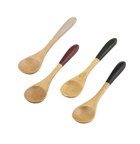 Davis & Waddell Zambia Bamboo Dip Spoons S/4 in Natural Plum 13 cm